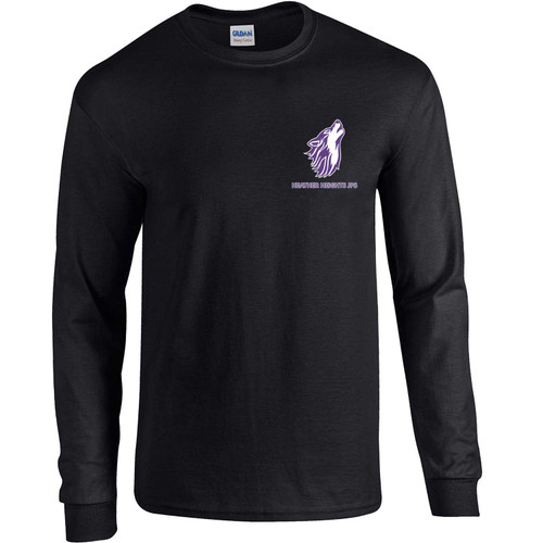 HEA Adult Heavy Cotton Long Sleeve T-Shirt - Black (HEA-005-BK)