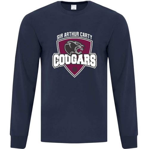ARC Adult Cotton Long Sleeve Tee - Navy (ARC-003-NY)