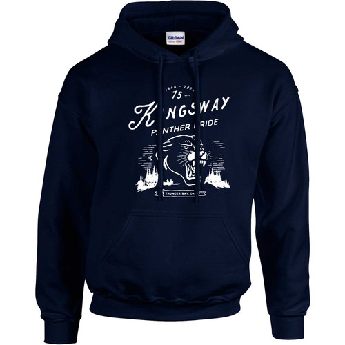 KIN Adult Heavy Blend Hooded Sweatshirt - Navy (Design 2) (KIN-003-NY)