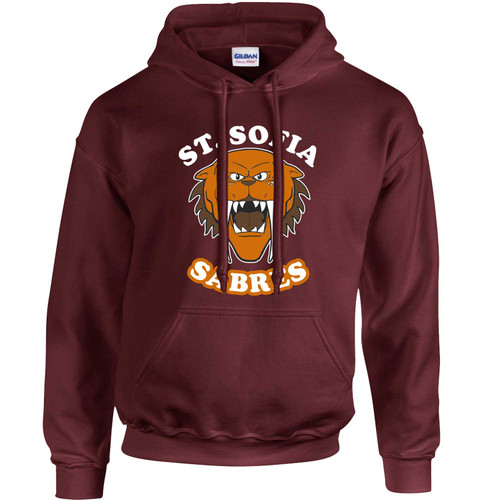 SSB Adult Heavy Blend Hooded Sweatshirt - Maroon (Design 1) (SSB-004-MA)