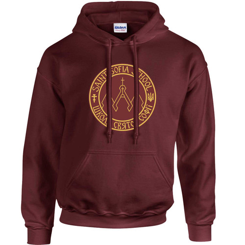 SSB Adult Heavy Blend Hooded Sweatshirt - Maroon (Design 2) (SSB-008-MA)