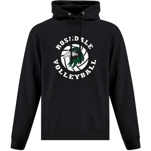 RHS Adult Fleece Hooded Sweatshirt - Black (RHS-018-BK)