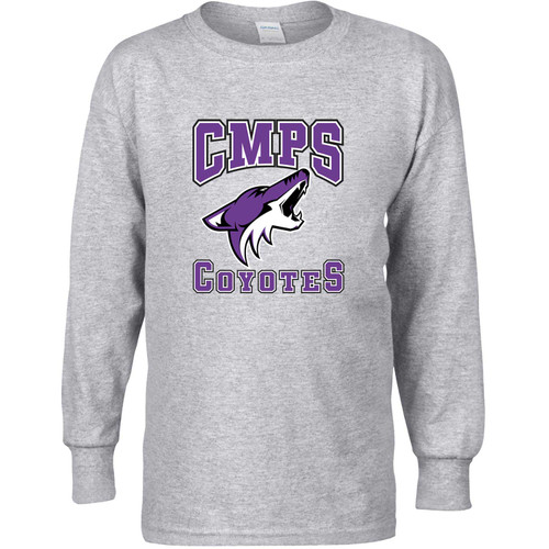 CMP Youth Cotton Long Sleeve Tee - Sport Grey (CMP-308-SG)