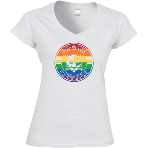 PPS Women’s SoftStyle Fitted V-neck T-Shirt - White (PPS-214-WH)
