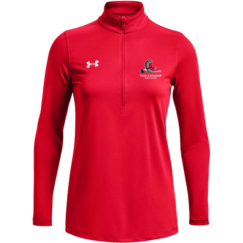 HCP Under Armour Women’s Team Tech Long sleeve ½ Zip - Red (HCP-230-RE)