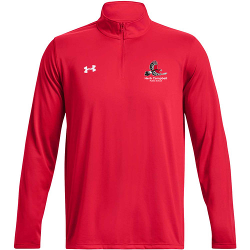 HCP Under Armour Men’s Team Tech Long sleeve ½ Zip - Red (HCP-130-RE)