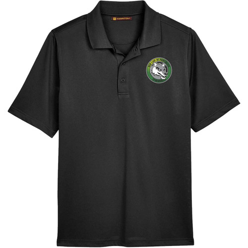 OLA Harriton Men's Advantage Snag Protection Plus Polo - Black (Design 01) (OLA-132-BK)