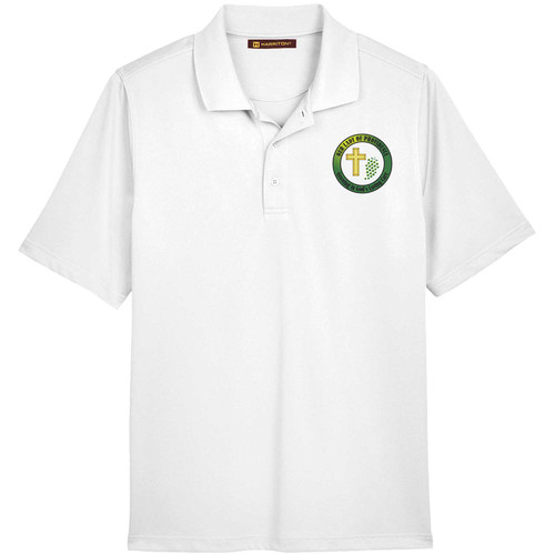 OLA Harriton Men's Advantage Snag Protection Plus Polo - White (Design 02) (OLA-133-WH)