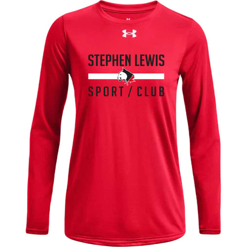 SLS Under Armour Women's Tech Team Long Sleeve Tee - Red (SLS-241-RE)