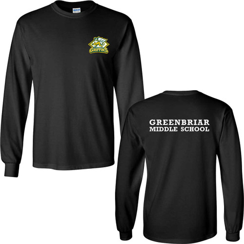 GNB Adult Cotton Long Sleeve T-Shirt - Black (GNB-003-BK)