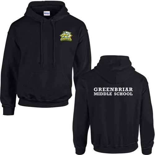 GNB Adult Pullover Hoodie - Black (Design 1) (GNB-004-BK)