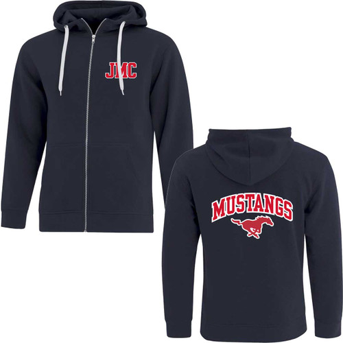 JMC Adult Core Full Zip Hooded Sweatshirt - Navy (JMC-042-NY)