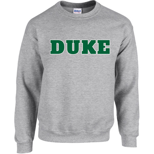 DOC Adult Heavy Blend Crewneck Sweatshirt with New Duke Logo - Sport Grey (DOC-039-SG)