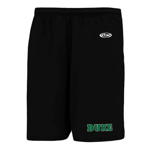 DOC Adult Moisture Wicking Athletic Short with New Duke Logo - Black (DOC-043-BK)