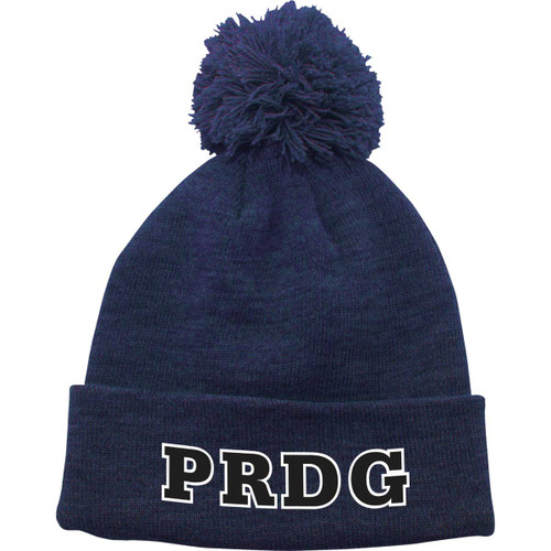 PRG Augusta Sportswear Two Layer Acrylic Knit Pom Beanie - Navy (PRG-052-NY.AG-6816-NAV-OS)