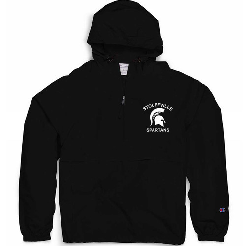 SDS Adult Packable Anorak Quarter-Zip Jacket - Black (SDS-011-BK)