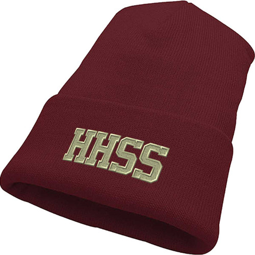 HHS Acrylic Knit Winter Toque with Cuff - Burgundy (HHS-052-BU.KP-AC1010-BUR-OS)