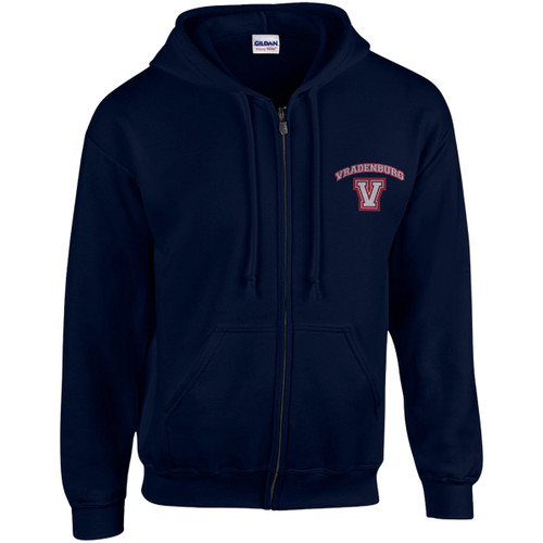 VRD Heavy Blend Adult Full Zip Hooded Sweatshirt - Navy Blue (VRD-005-NY)