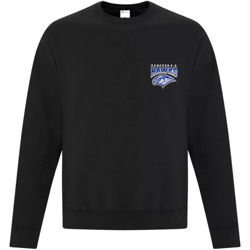 HNO Adult Everyday Fleece Crewneck Sweatshirt - Black (HNO-005-BK)