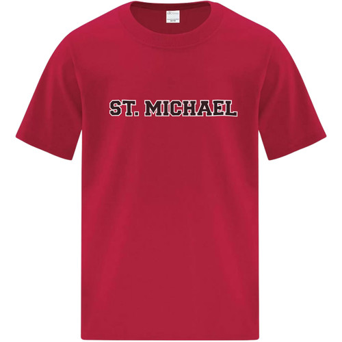 MIC St Michaels Youth Short Sleeve T-Shirt - Red (MIC-301-RE)