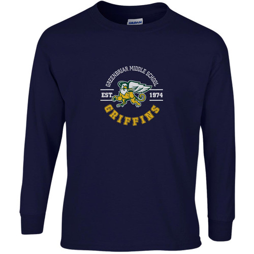 GNB Cotton Long Sleeve T-Shirt - Navy (GNB-008-NY)