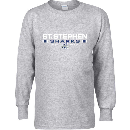 STE Youth Heavy Cotton Long Sleeve T-Shirt - Sport Grey (STE-309-SG)