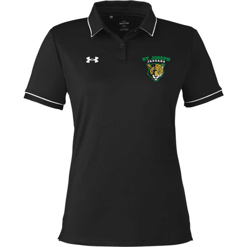JSE Under Armour Women's Team Tipped Polo - Black (JSE-209-BK)