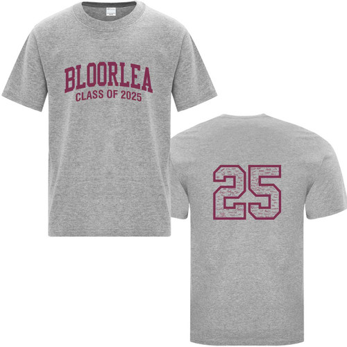 BLL Youth Everyday Cotton Grad T-Shirt - Grey (BLL-302-GY)