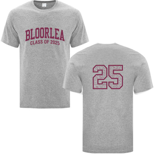 BLL Adult Everyday Cotton Grad T-Shirt - Grey (BLL-002-GY)