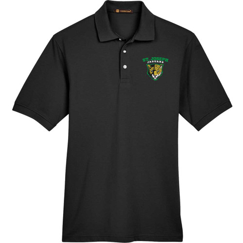 JSE Harriton Men’s Easy Blend Polo - Black (Staff) (JSE-120-BK)