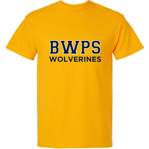 BWS Adult Ultra Cotton T-shirt - Gold (Students) - Design 2 (BWS-031-GO)