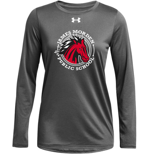 MOR Under Armour Women’s Long Sleeve Tech Team Tee with Academic Logo - Castlerock Grey (Staff) (MOR-233-CK)