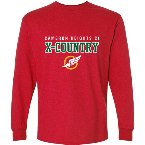 CHC Adult Ultra Cotton Long Sleeve T-Shirt - Red (CHC-003-RE)