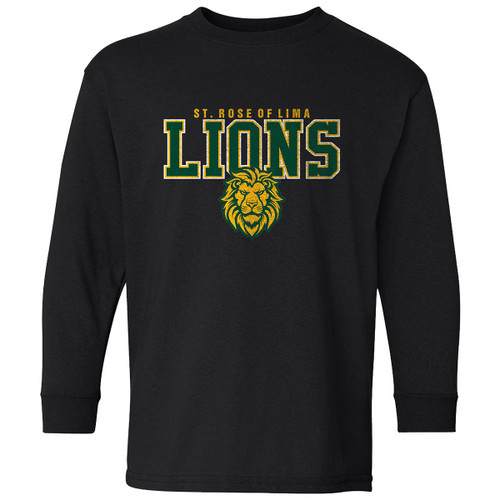 Gildan Heavy Cotton Youth Long Sleeve T-Shirt - Black (SRL-302-BK)