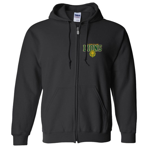Gildan Heavy Blend Adult Full Zip Hooded Sweatshirt - Black (SRL-005-BK)