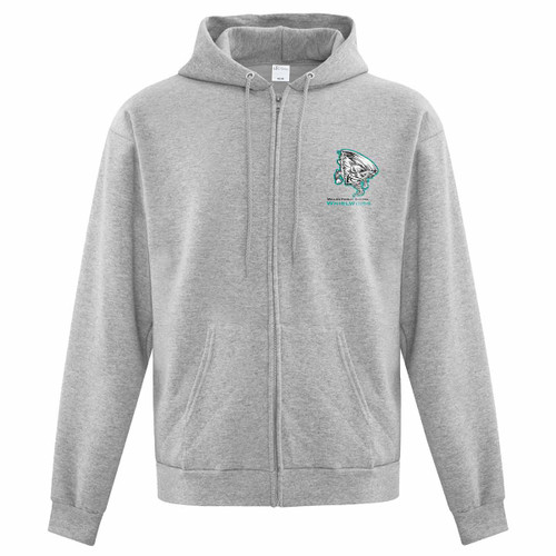 WAL Adult Everyday Fleece Full Zip Hoodie - Athletic Heather (WAL-010-AH)