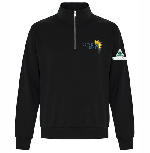 SIM Adult Everyday Fleece ¼ Zip Sweatshirt - Black (SIM-012-BK)