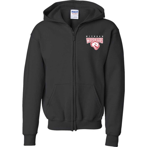 WAJ Youth Heavy Blend Full Zip Hooded Sweatshirt - Black (WAJ-306-BK) WAJ Youth Heavy Blend Full Zip Hooded Sweatshirt - Black (WAJ-306-BK)