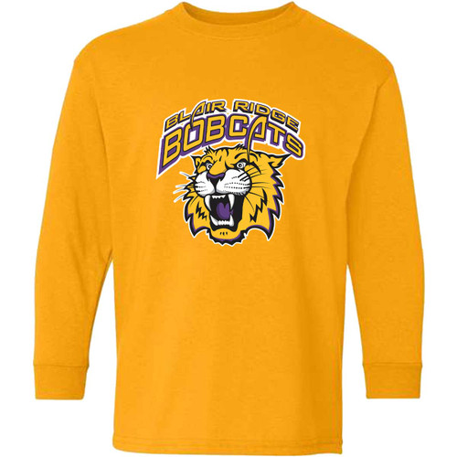 BRS Youth Long Sleeve Cotton T-Shirt - Gold (BRS-311-GO)