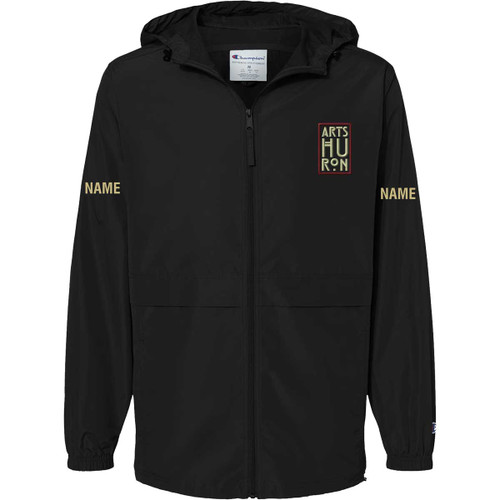 HHS Adult Full Zip Anorak Jacket - Black (HHS-030-BK)