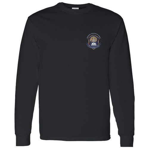 HLN Adult Cotton Long Sleeve T-Shirt - Black (HLN-004-BK)