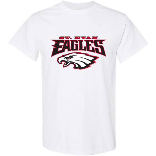 EVN Unisex Heavy Cotton Student T-Shirt - White (Design 1) (EVN-020-WH)