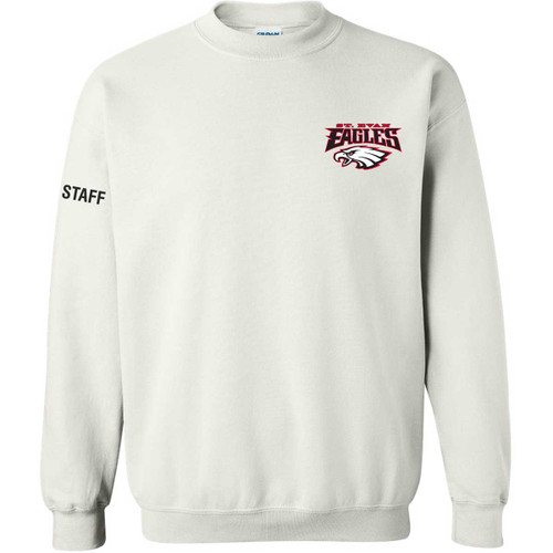 EVN Unisex Heavy Blend Crewneck Staff Sweatshirt - White (Design 1) (EVN-010-WH)