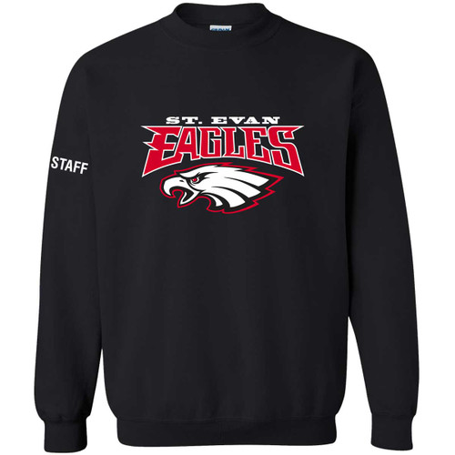 EVN Unisex Heavy Blend Crewneck Staff Sweatshirt - Black (Design 1) (EVN-010-BK)