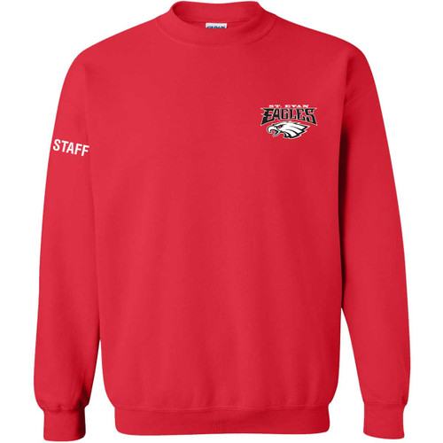 EVN Unisex Heavy Blend Crewneck Staff Sweatshirt - Red (Design 1) (EVN-010-RE)