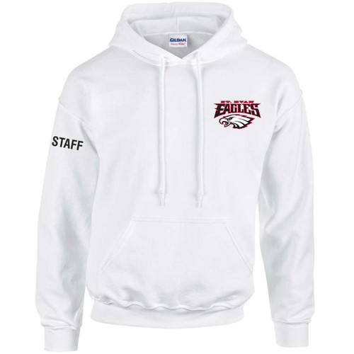 EVN Unisex Heavy Blend Hooded Staff Sweatshirt - White (Design 1) (EVN-011-WH)