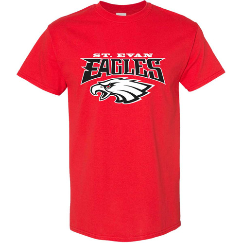 EVN Youth Heavy Cotton Student T-Shirt - Red (Design 1) (EVN-320-RE)