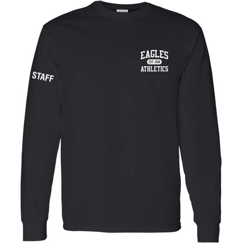 EVN Unisex Heavy Cotton Long Sleeve Staff T-Shirt - Black (Design 2) (EVN-013-BK)