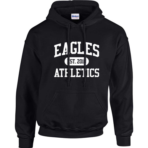 EVN Unisex Heavy Blend Hooded Student Sweatshirt - Black (Design 2) (EVN-027-BK) 