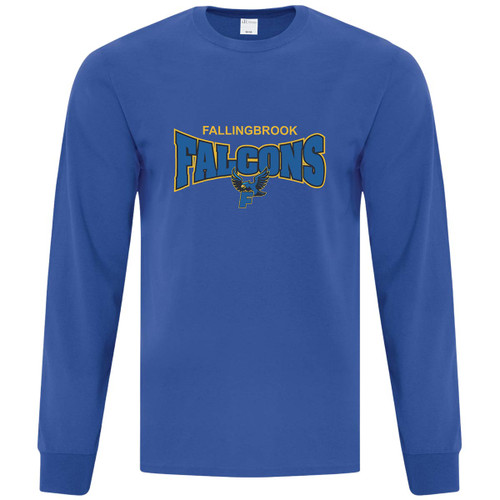FLB Adult Cotton Long Sleeve T-Shirt - Royal (FLB-016-RO)